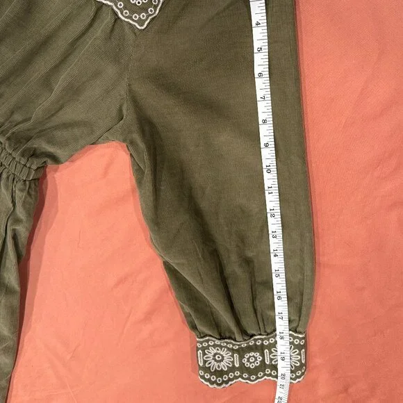 Madewell Corduroy Dress in Olive Green Size M - Picture 4 of 8